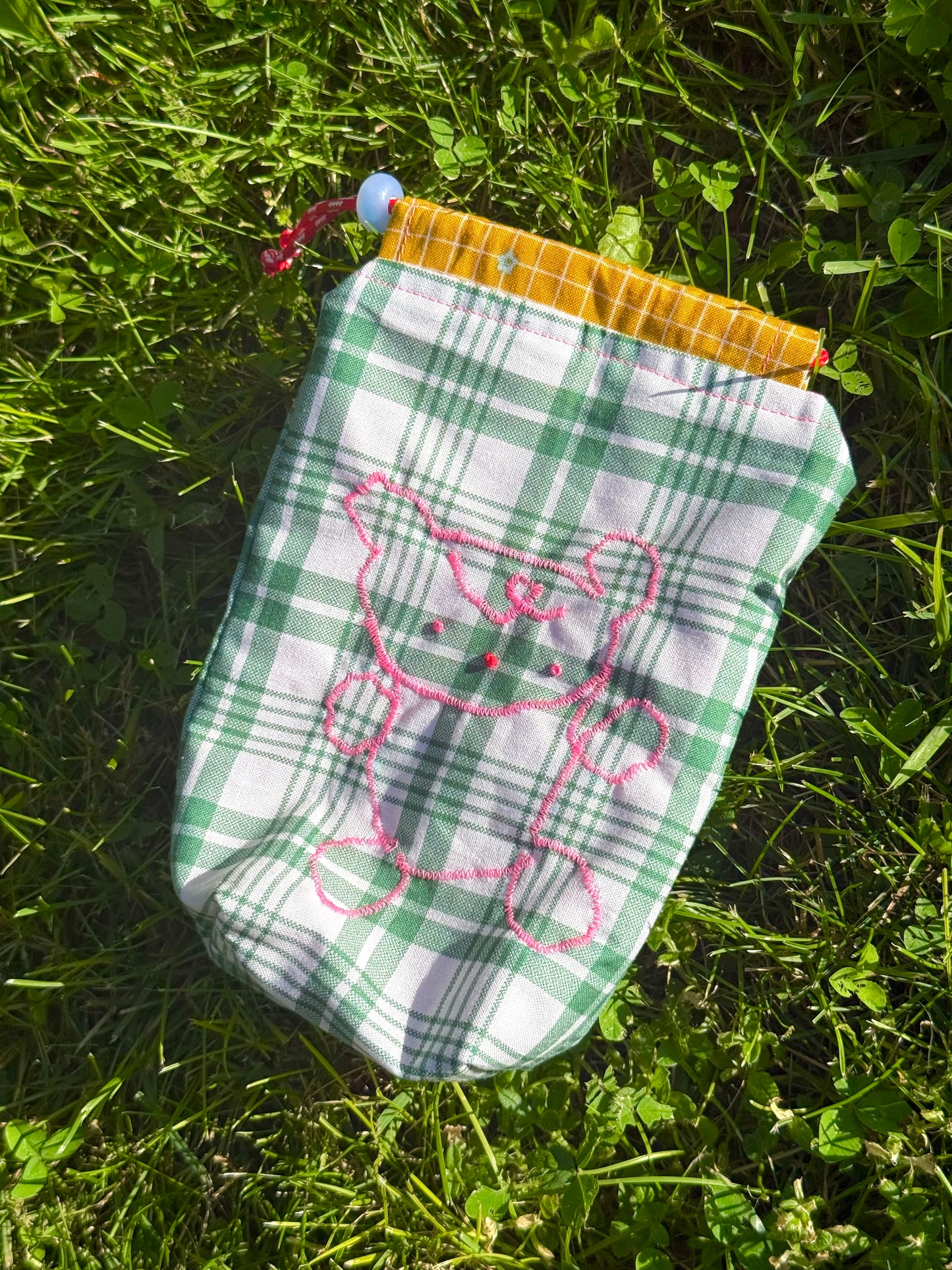 pink bear pencil pouch