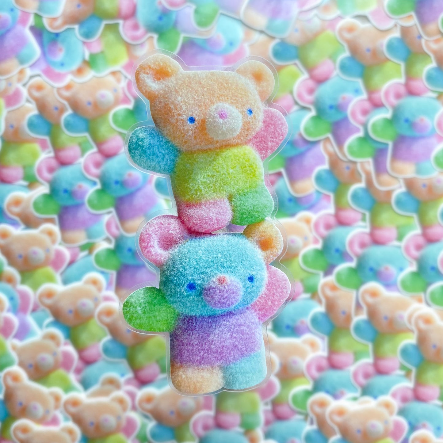 twin ʕ •ᴥ•ʔ bears 4" sticker