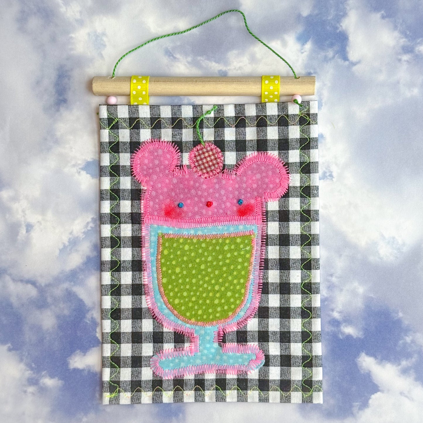 melon soda with strawberry bear