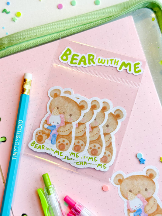 bear with me | sticker 4-pack