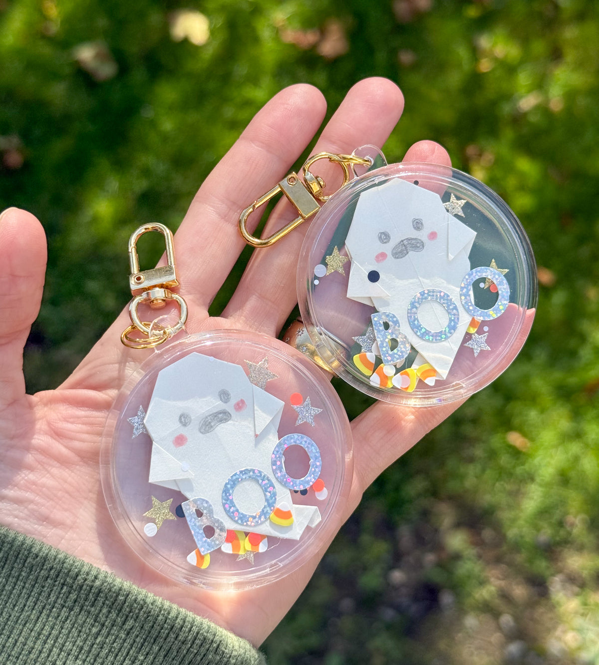 BOO origami ghost | bag charm