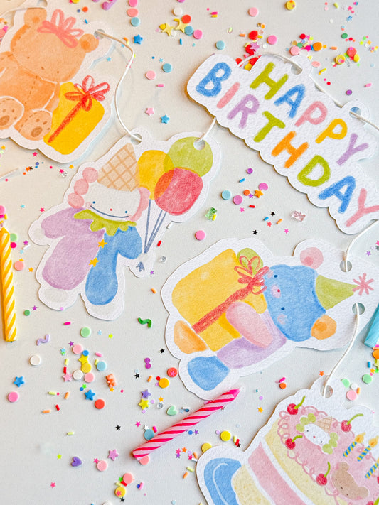 happy birthday | paper banner