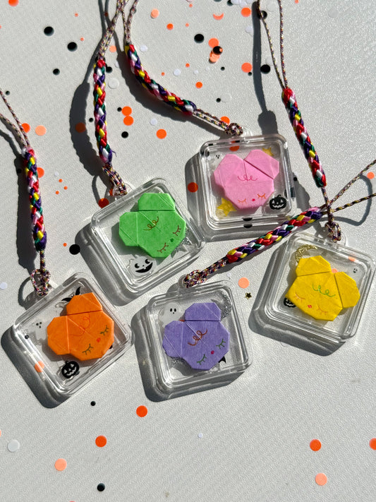 tiny spooky origami charms