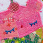 strawBEARy melon soda wall quilt