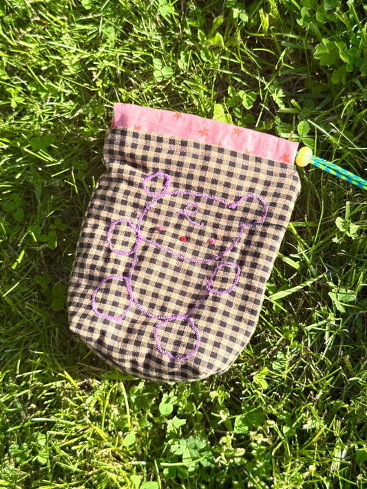 purple bear pencil pouch