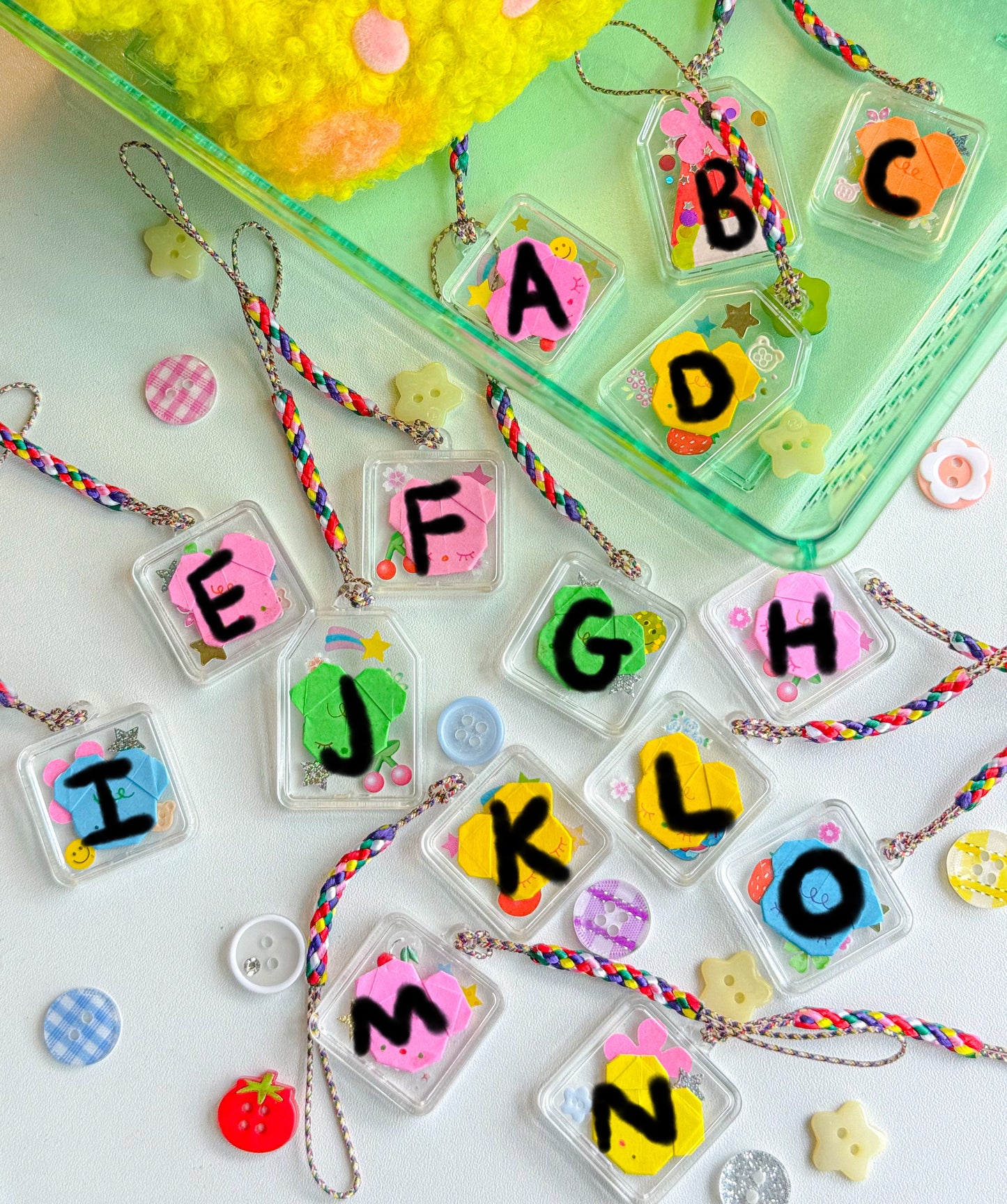 tiny origami charms