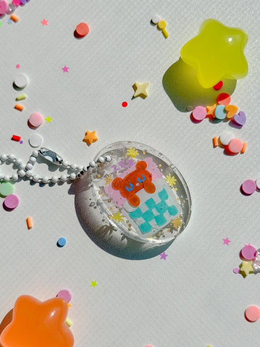 sleeping bear acrylic charm