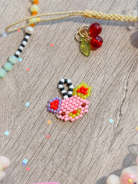 guava beaded charm