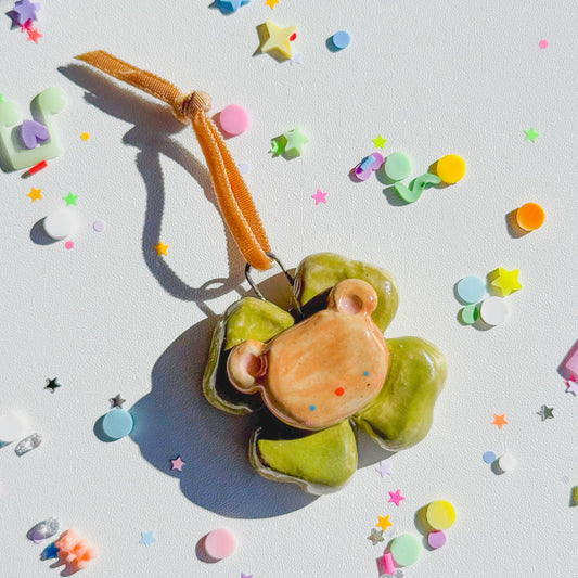 tiny clover bear lucky charm | wall decor