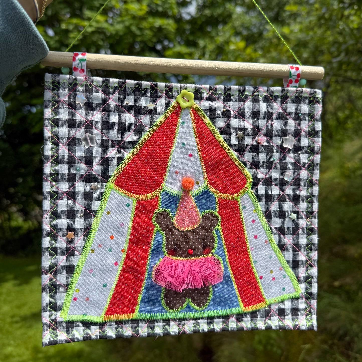 bear at the circus wall panel