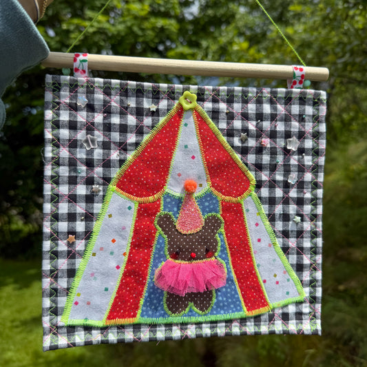 bear at the circus wall panel