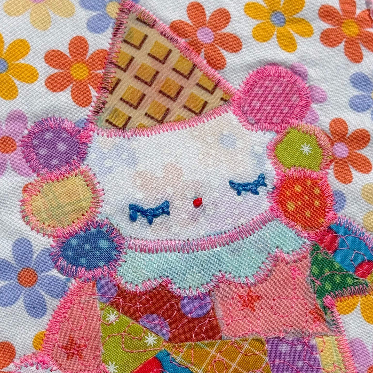 patchwork clown wall quilt