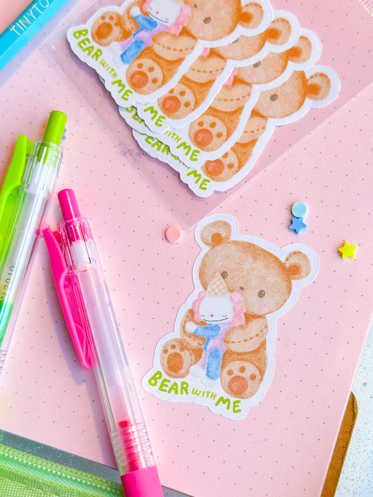 bear with me | sticker 4-pack